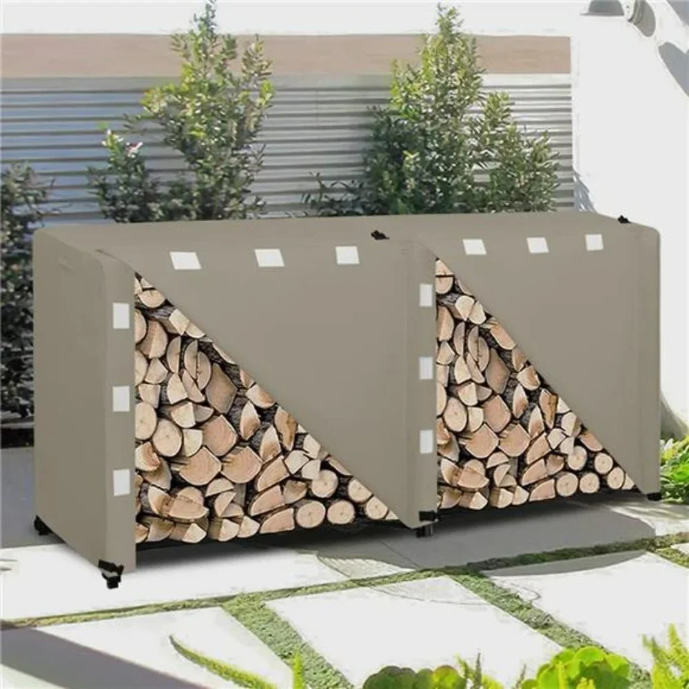 8 Ft Log Rack Cover 600D Heavy Duty Waterproof Firewood Cover 96
